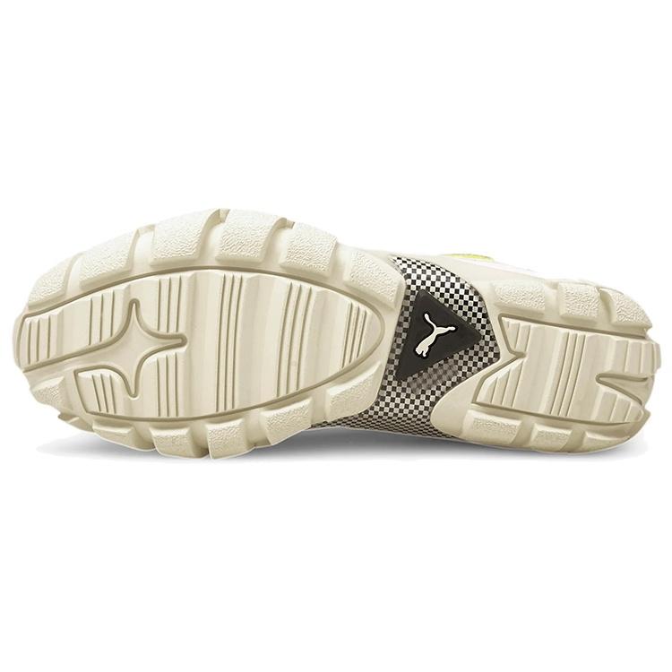 PUMA Mesh, Leather Cushioning Slip Resistant Lightweight Low top Running Shoes Women's Black White Green 380125-01