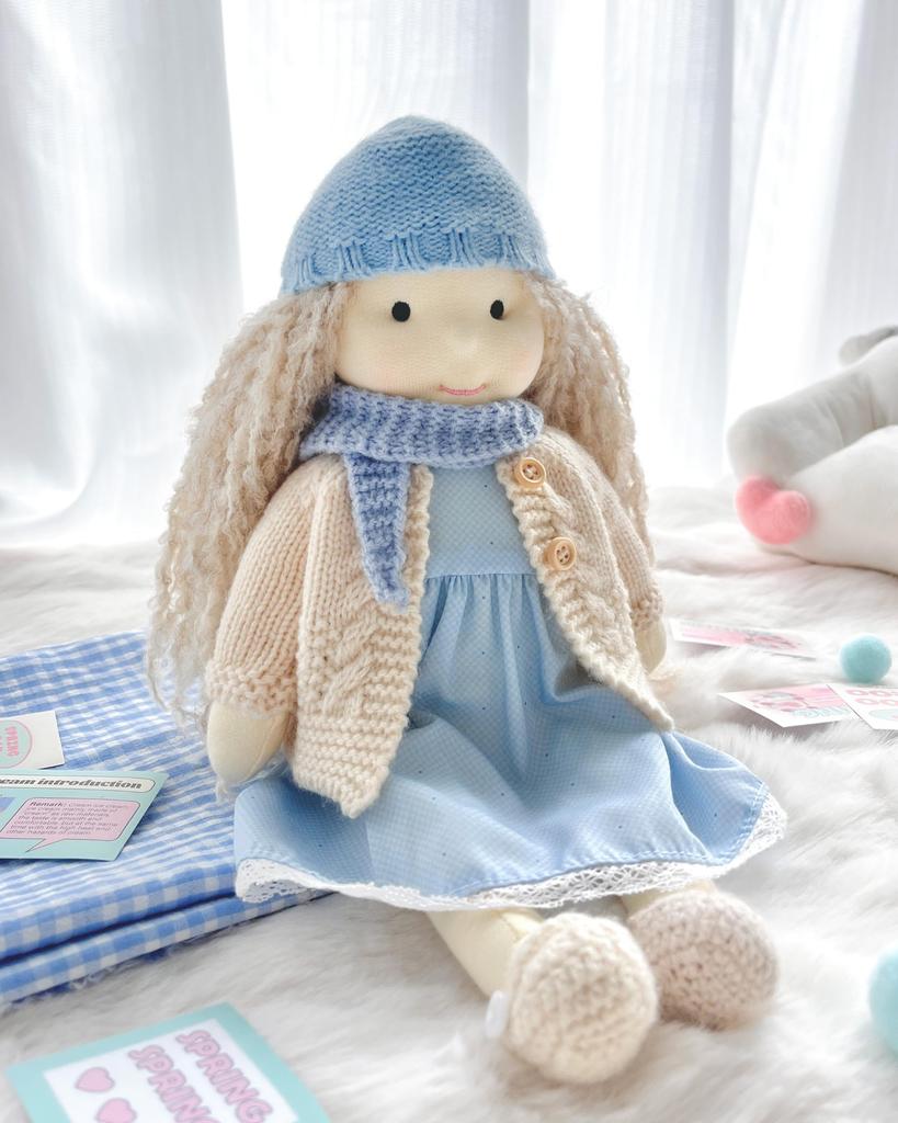 Кукла Вальдорф БлиссфулПикси Ручная работа Кукла Лаура 30см Мягкая Девочка Милая Мягкая Игрушка Лучшая Кукла для Детей -