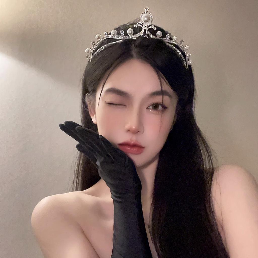 Корона королевы жемчужная заколка для волос на день рождения, тиара невесты, свадебное платье, корона принцессы, повязка на голову, детская повязка на голову