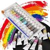 Pdtoweb New 12 Tubes 6ml Acrylic Art Paint Set Assorted Colors Artist Craft Canvas Brush