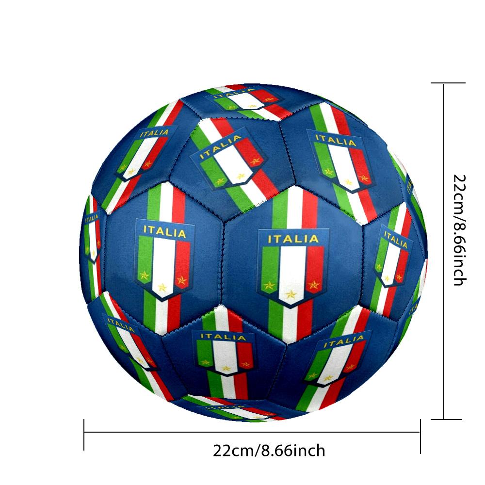 Italian Football Crest Printed Size 5 Soccer Balls, High-Quality, Anti-Slip, Protective Football, A Unique Gift , Birthdays, Christmas Gifts