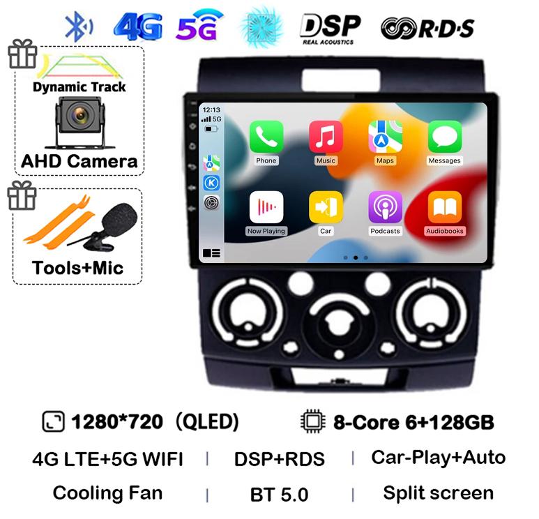 Android 14 автомобильный радиоприемник стерео для Ford Everest Ranger Mazda BT50 BT-50 2006 2007 2008 2009 2010 2011 мультимедийный проигрыватель головное устройство