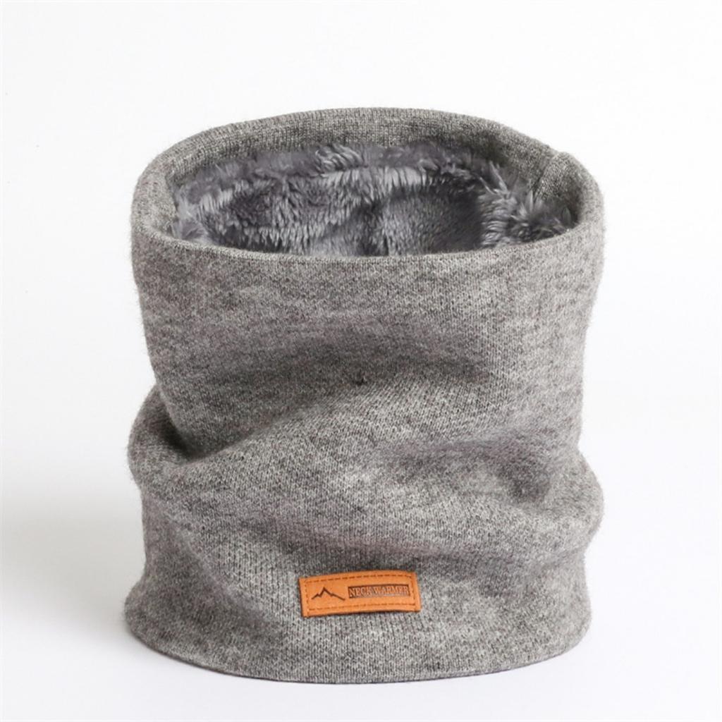 Solid Color, Knitted Scarf, Men's and Women's, Autumn and Winter, Pullover, Neck Protector, Thickened, Warm Neck Cover, Scarf, Outdoor