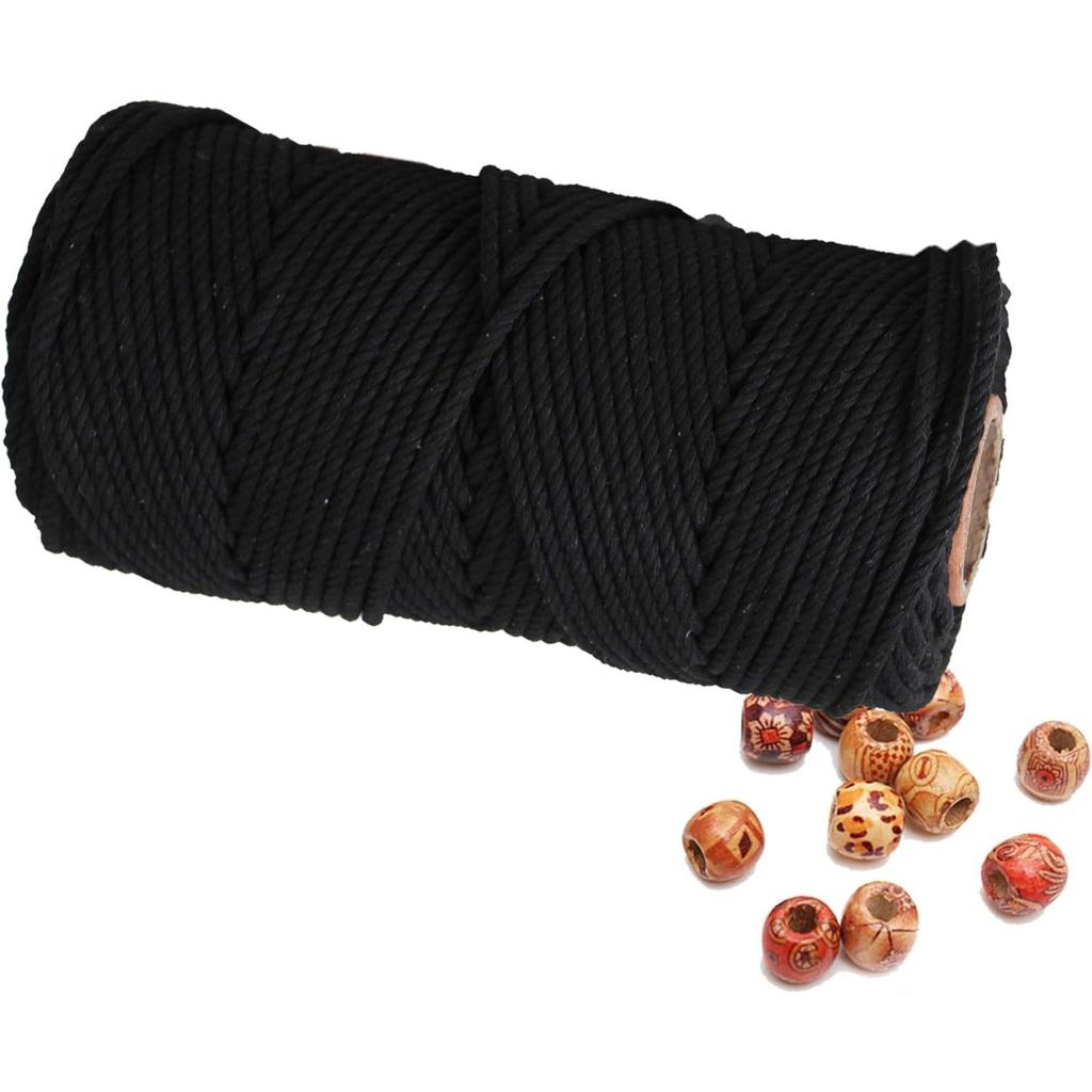 Шнур макраме 4 мм 100 м, хлопковая веревка, веревка, поделки, сделай сам, цветная нить, витой шпагат, ручное шитье, домашнее свадебное украшение