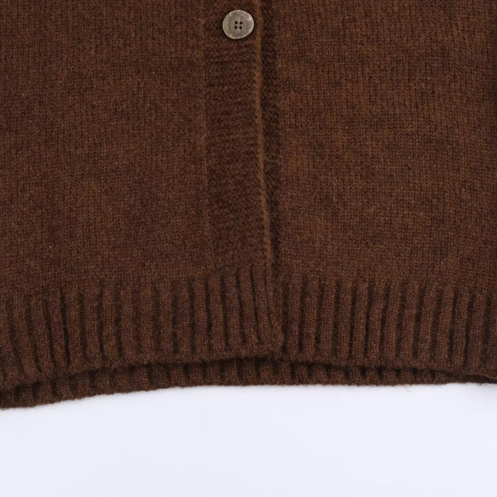 European and American style, new women's clothing, foreign style, fashionable, casual style, shoulder sleeves knitted coat