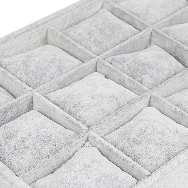 12 Grids Watch Bracelet Storage Tray Jewelry Pillow Tray Headdress Jewelry Display Organizer Tray