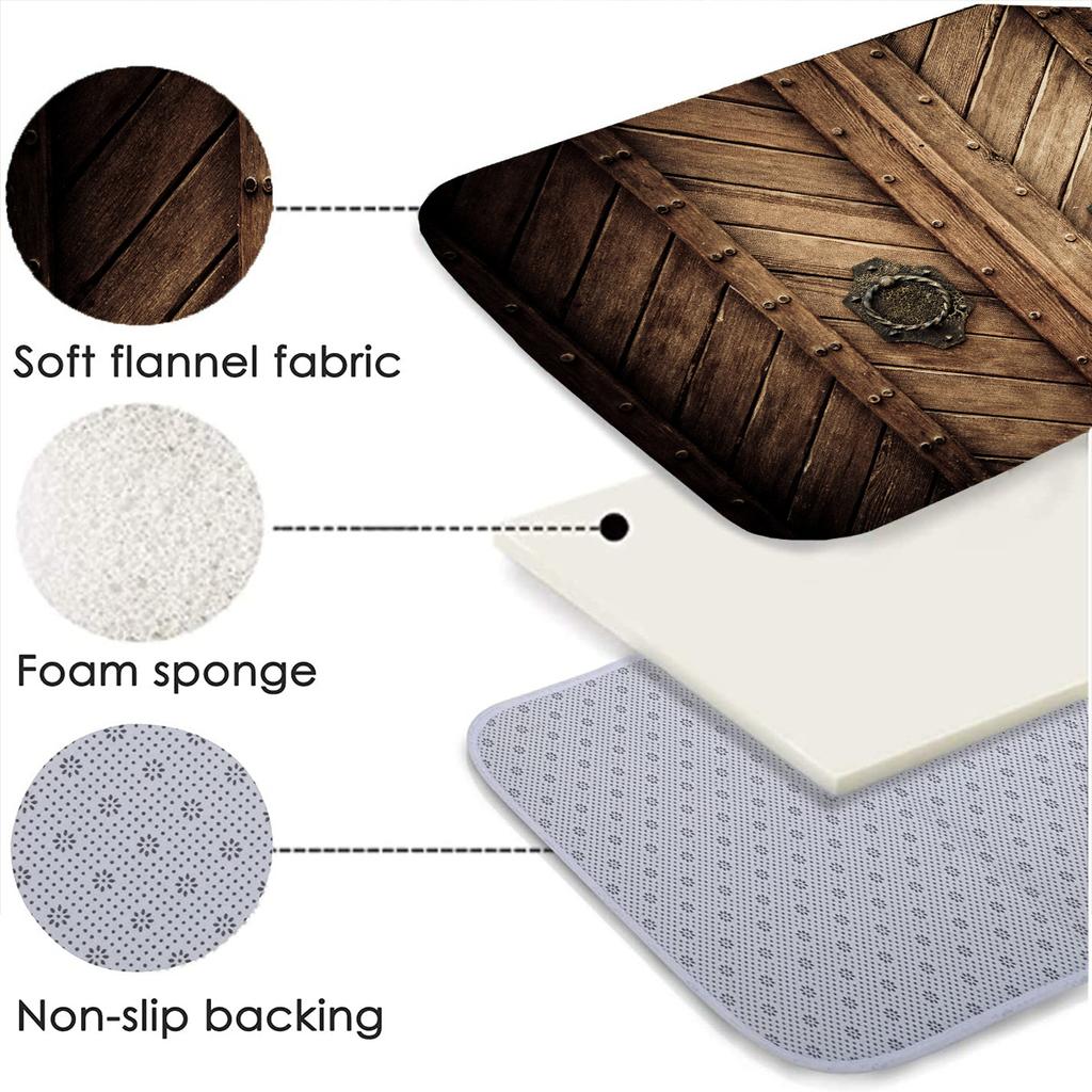 4 шт. старые деревянные занавески для душа в гараже, наборы для ванной комнаты, нескользящие коврики для ванной комнаты, крышка для унитаза, коврик для ванной, набор для ванной комнаты