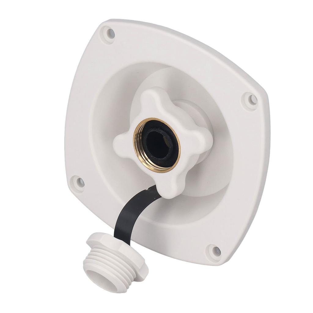 Rv Wall Mount Water Inlet Pressure Regulated City Water Entry with Quick Connector for Trailer Camper Boat White