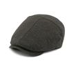 Шерстяная шапка мужская осенне-зимняя теплая однотонная кепка с козырьком британская мужская шляпа-форвард