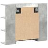 vidaXL Bad-Spiegelschrank Betongrau 80x20,5x64 cm Holzwerkstoff