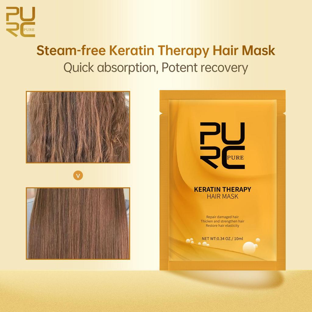 PURC Keratin Hair Mask To Care for Dry Hair and Repair Damage