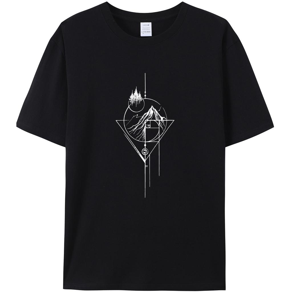 Новая Самая Продаваемая Мужская Белая Футболка с Коротким Рукавом с Принтом Фибоначчи, Смешная Графическая, для Отдыха на Природе, Летняя