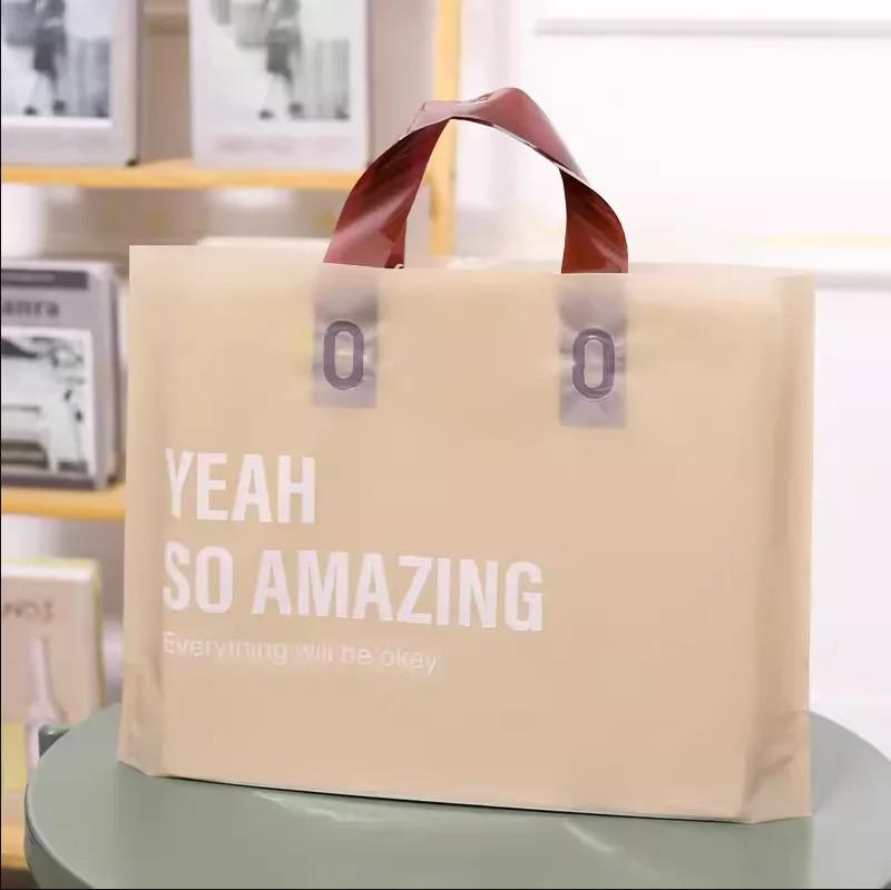 50 шт., новые модели, сумки толщиной 0,14 мм, прочная одежда, косметический подарок, сумки для покупок, эластичные, мощные, портативные, портативные упаковочные сумки