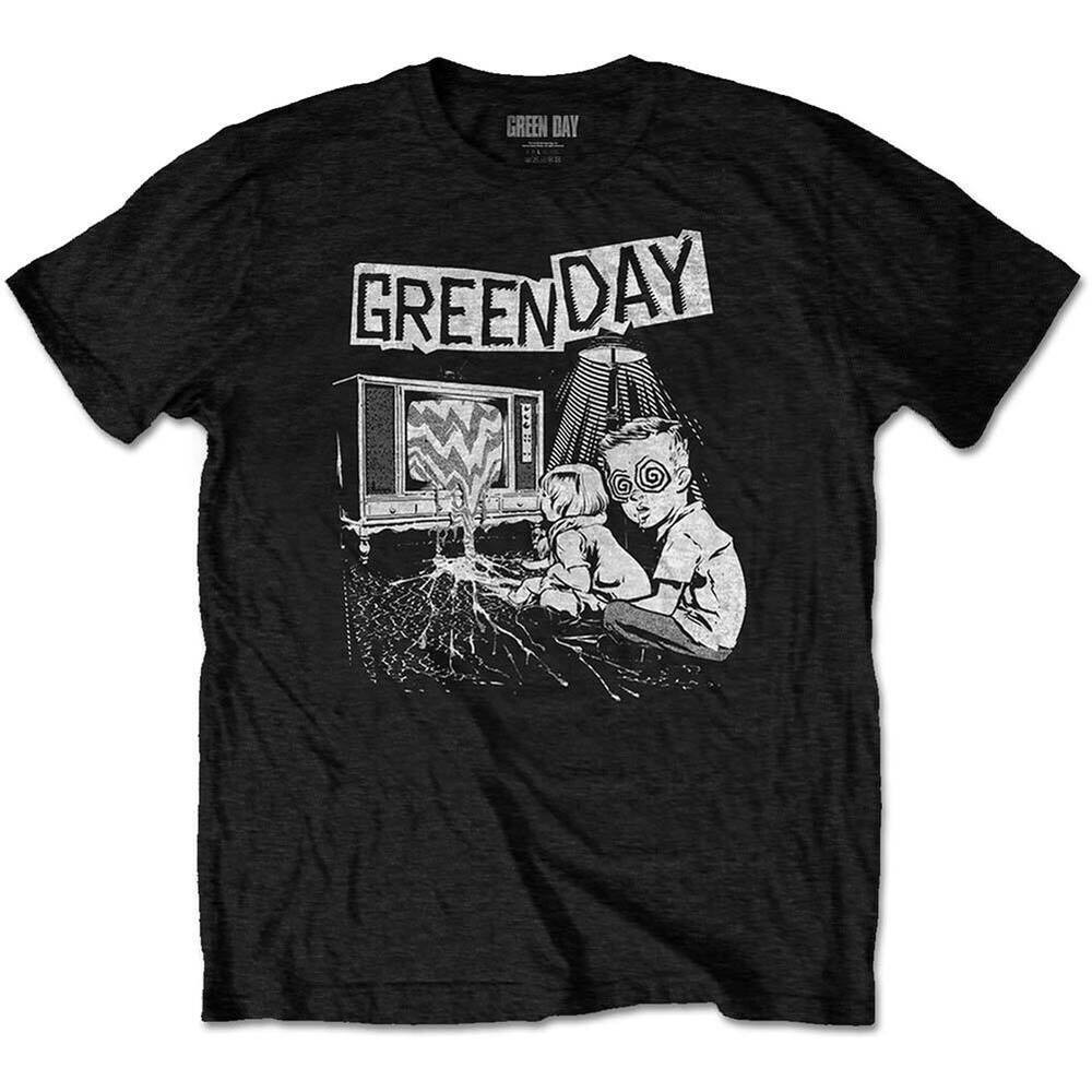 Черная футболка унисекс приталенного кроя Green Day TV Wasteland