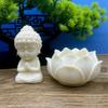 Chinese Style Buddha Ornaments Cute Coconut Figurine Lotus Tathagata Buddha Statue  Car Interior