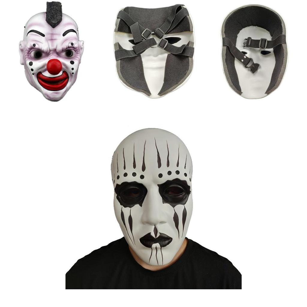 Slipknot Halloween Mask With Clown Face And Zipper Mouth For Costume Parties