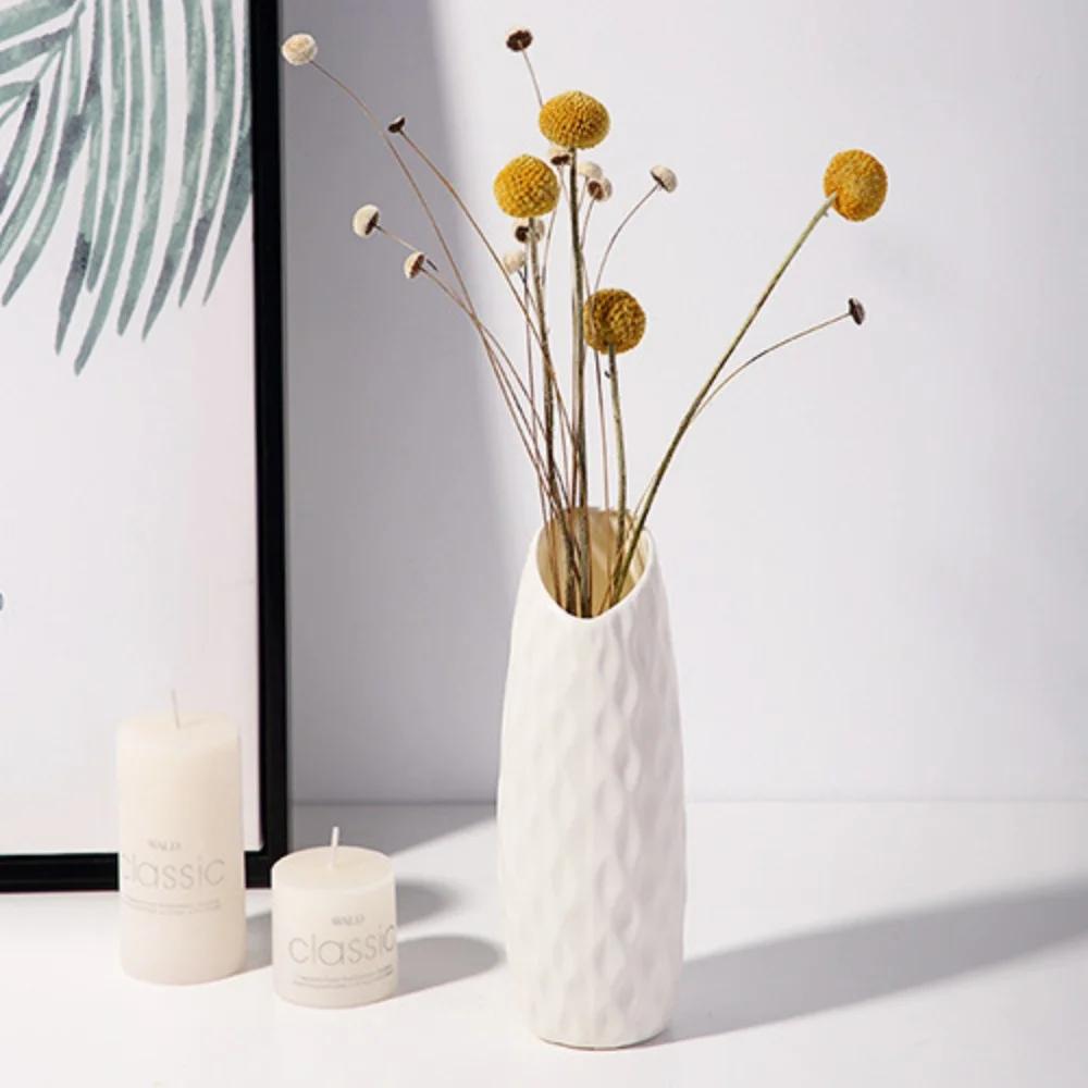 Nordic Style Flower Vase Living Room Decoration Ornaments Modern OrigamiPlastic Vases for Flower Arrangements Home Decor