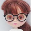 DOYOUCOTO Glasses Plush Doll, Chibi Plush, Oshikatsu, Round Glasses, Mini Doll Parts, Small Plush Toy, Pet Figure, Handmade Material (Clear Gray, 9cm)