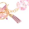 A-Z Dreamy Sequin Letters Keychain For Women Tassel Butterfly Pendant Initial Keyring Purse Suspension Bags Charms Car Key Chain