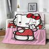 3D H-Hello k-Kitty Милый Мультяшный Kawaii Фланелевое Одеяло Мягкое Плед Искусство Для Декора Дома Спальни Кровати Дивана Пикника Детские Подарки
