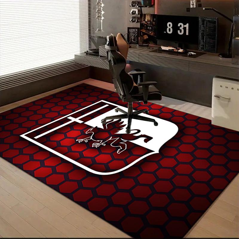 Shield With Griffin Cross Rug for Living Room, Game Rooms, Office, Bedroom, Office Floor Mat Playful Design, fan gifts Christmas decor