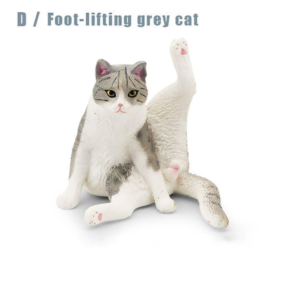 ПВХ Модель кошки Сиамская Регдолл Персидская кошка Реалистичные фигурки питомцев Статуэтка кошки Украшение для рабочего стола