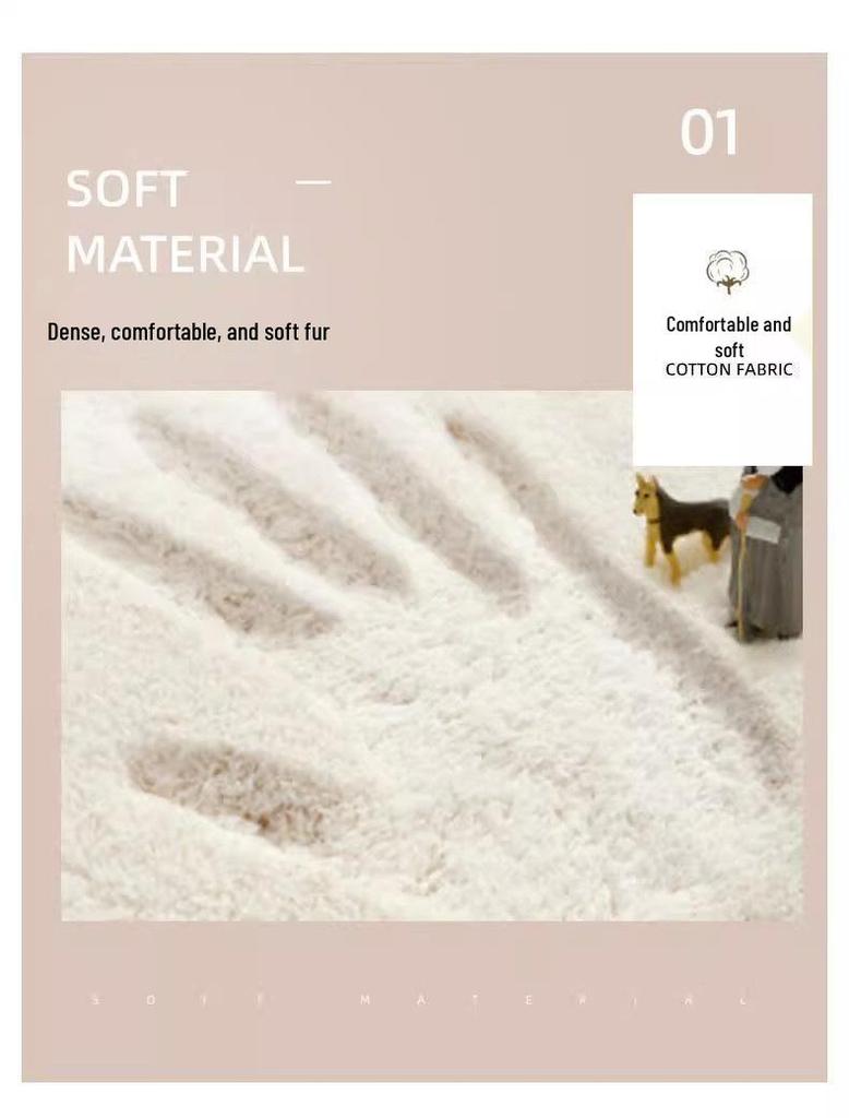 Розовый прикроватный коврик Hello Kitty из искусственного кашемира - Милый, Девичий, Нескользящий, Легко чистить, Износостойкий