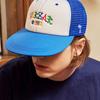 VARZAR Palm Tree Logo Ordinary Mesh Cap Blue