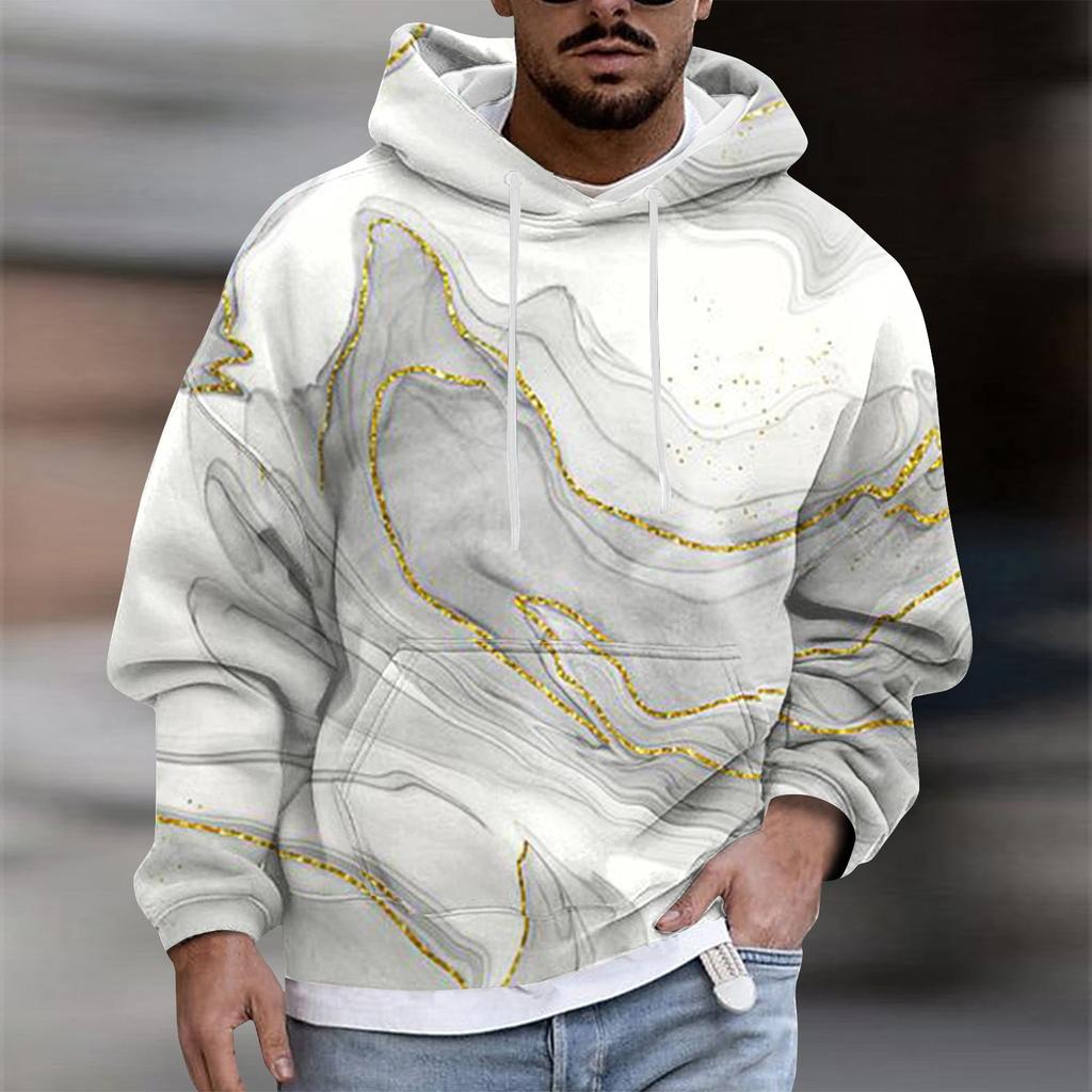 Fashion Print Loose Men's And Women's Long Sleeve Hooded Sweater