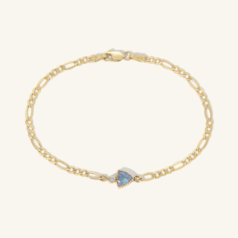Bracelet Color Zircon Pendant Stainless Steel Fashion Personality Bracelet Electroplating 18K Color Retention