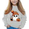 Halloween Day Girls Round Neck Pullovers For Kids Printed Baby Tops