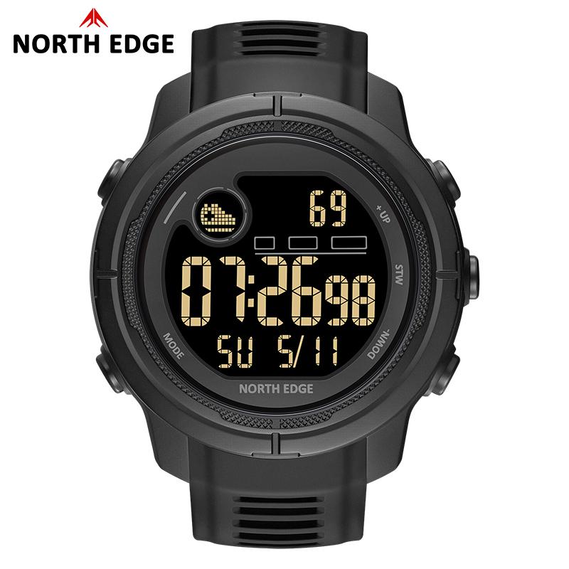 Мужские цифровые часы NORTH EDGE Mars5 для активного отдыха и спорта, модные, многофункциональные, электронные