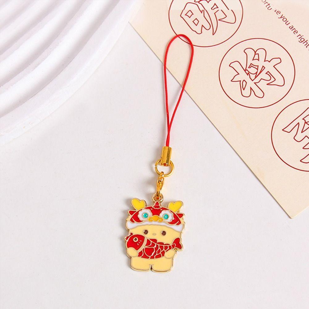 Zodiac Dragon Year Phone Charm Chinese Dragon Phone Lanyard  Festival Decoration