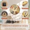 Battery Operated Wooden Wall Clock Silent Movement Home Decor Clock Retro Wall Clock  Wall Mount