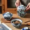 Японская керамическая чашка для вареных яиц с крышкой, пиала для супа, контейнер для детского питания