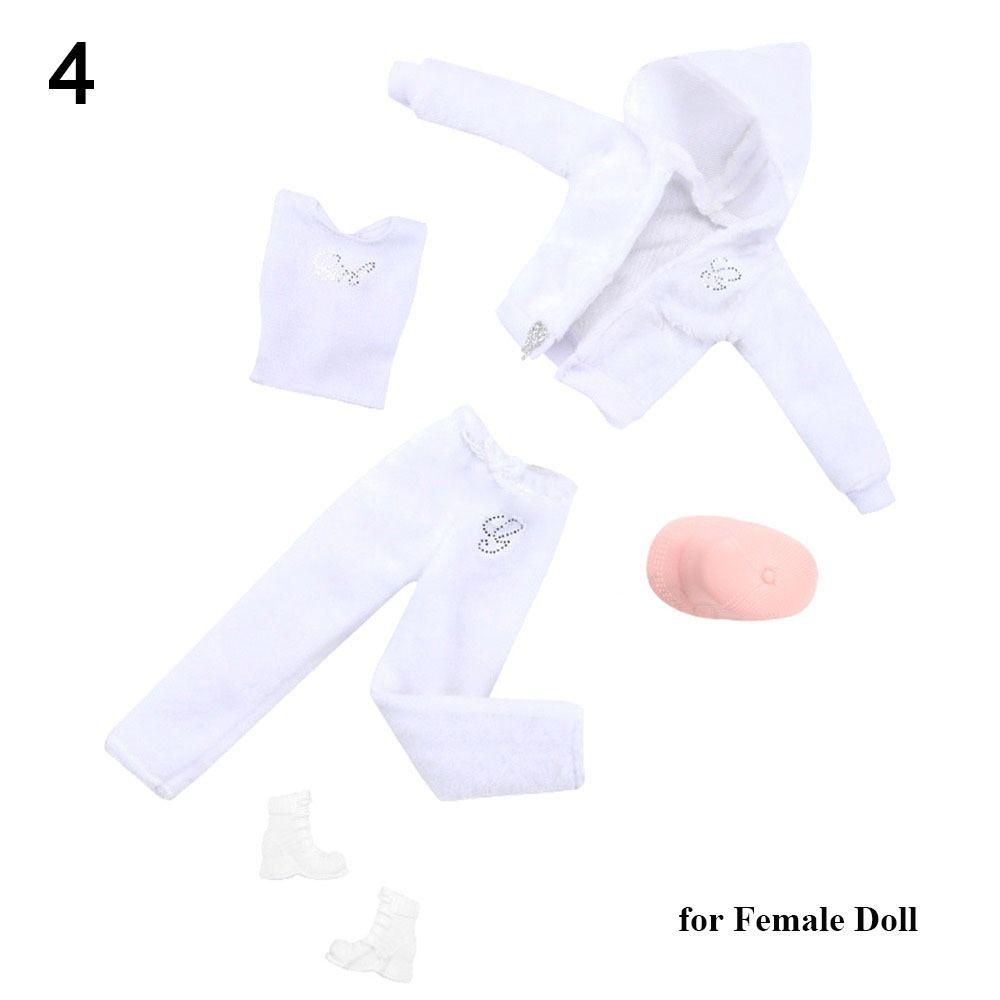 2024 Male/Female Doll Clothing 9 Styles Velvet Sportswear Caps High Quality DIY Toys  30CM Doll