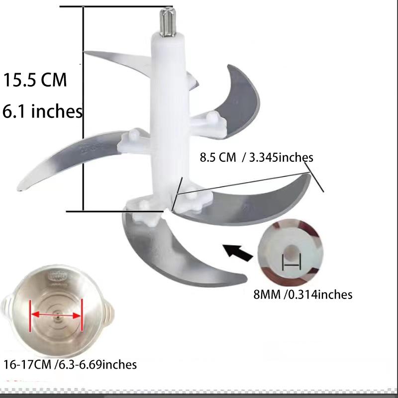 Универсальное лезвие, 20 различных размеров, электрическая мясорубка, лезвие, емкость 2–6 л, держатель ножа для миксера, одно лезвие