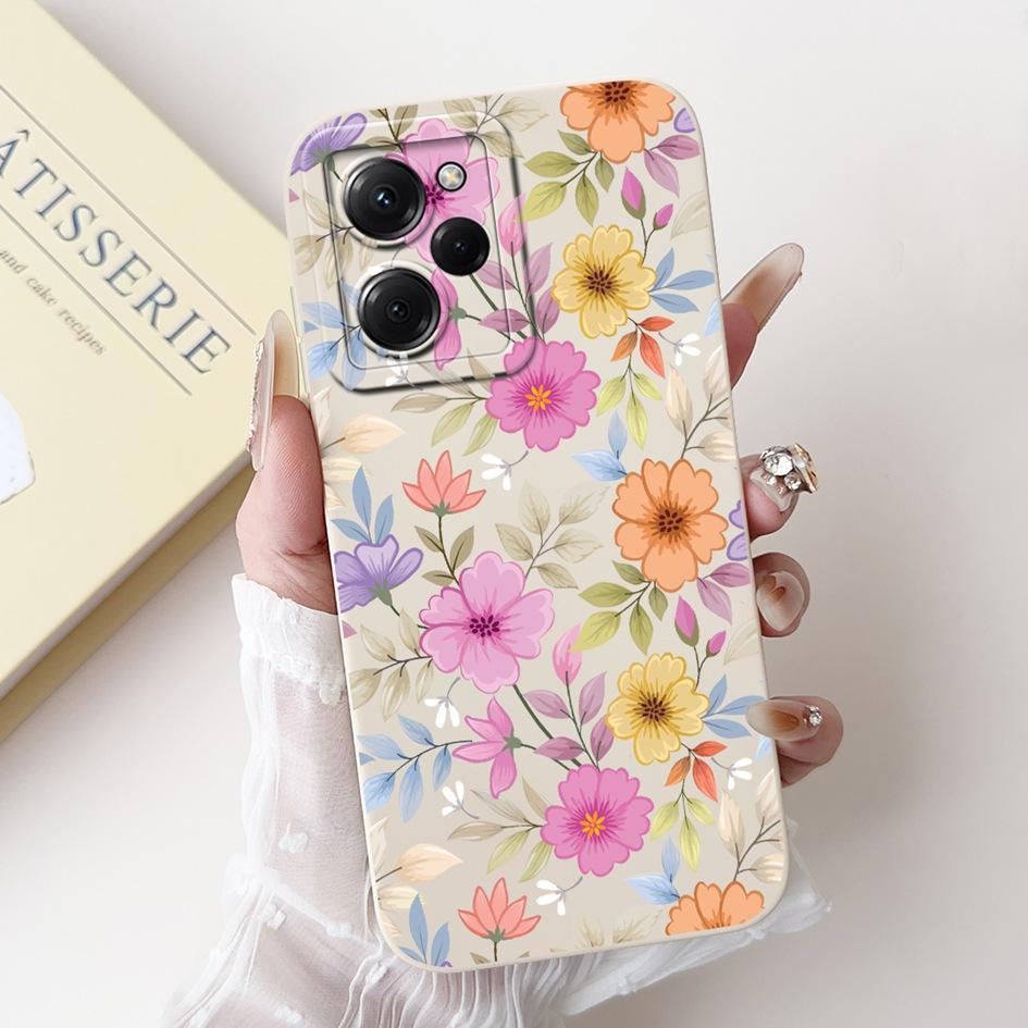 For Xiaomi Poco X5 Pro 5G Case Fashion Butterfly Daisy Flowers Soft Silicone Cover For Xiaomi PocoX5 X5Pro Full Protection Funda