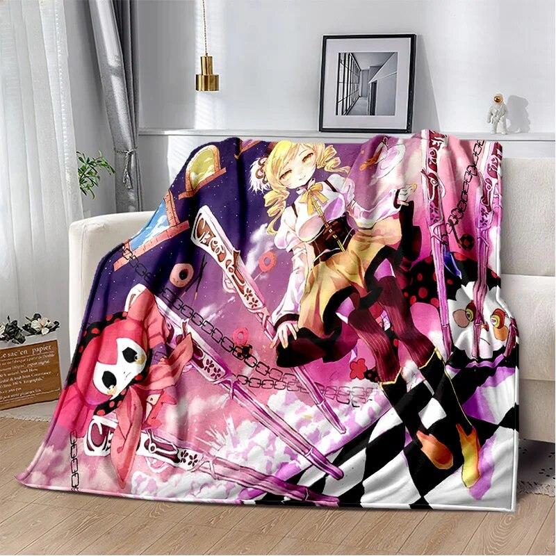 Одеяло с рисунком Puella Magi Madoka Magica, мягкое одеяло для дома, спальни, кровати, дивана, пикника, путешествия, офиса, детское одеяло