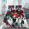 Comforter Digital Wolf Print Bedding Set - Doona & More Available In Single Twin Double Queen King & Cal King Sizes