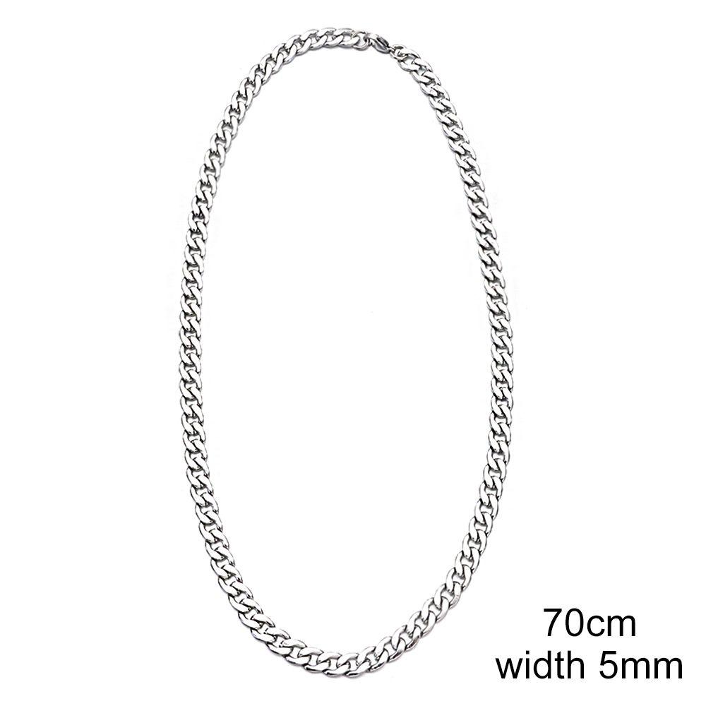 5/7/9/MM Men Punk Gothic Choker Cuban Chain Metal Collar Heavy Link Stainless Steel Necklace