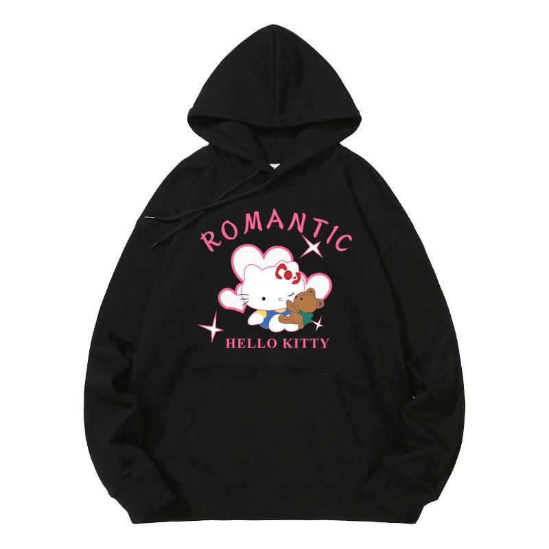 Толстовка с капюшоном Sanrio Весна/Осень Pompom Purin Cinnamoroll Mymelody HelloKitty Аниме Куртка Одежда Толстовки Милая Пара