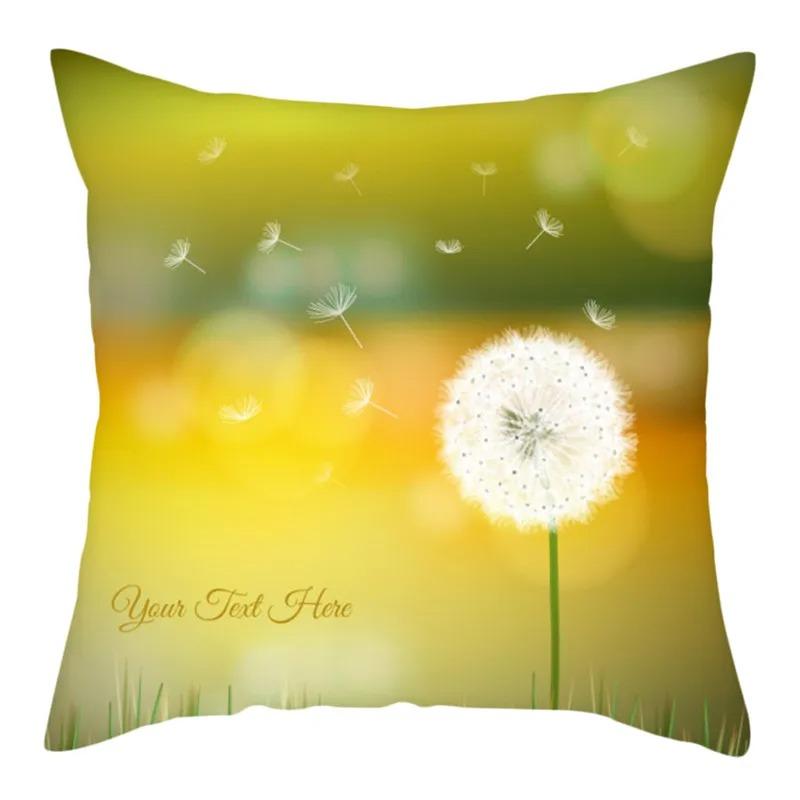 Наволочка с принтом одуванчика Гостиная Офис Дом Наволочка Автомобильные украшения
