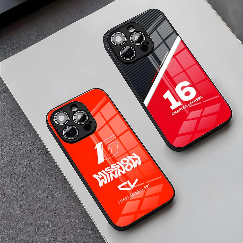 Чехол для телефона C-Charles L-Leclerc 16 для iPhone 18 17 16 Pro Max 15 Plus 14 Pro 12 11 13 Mini X XR XS Max SE Стеклянная крышка