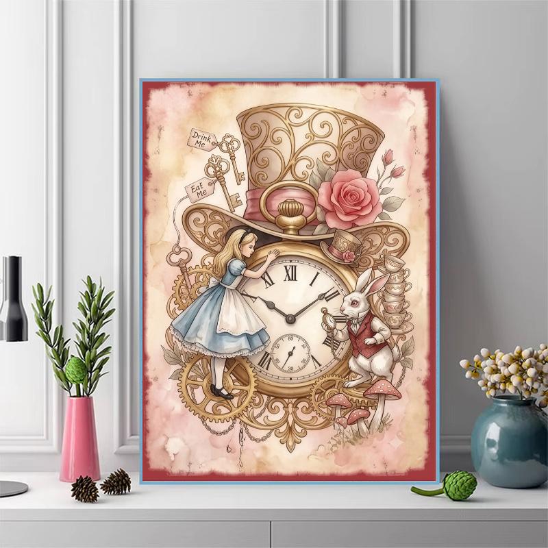 Alice Wonderland Giggle.91 100% Round Full Drill 5D DIY Diamond Painting Embroidery Cross Stitch Rhinestone Décor