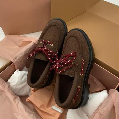 Версия из коровьей кожи~ натуральная кожа матовый коричневый маленькие лоферы на платформе для женщин JK маленькие кожаные туфли носки с одинарной обувью