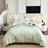 Sleep grid 60 count all cotton, pure cotton, thickened long staple cotton, digital printed four piece set