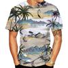 Футболка летняя европейско-американская уличная 3D цифровая печать мужская спортивная футболка с коротким рукавом летняя футболка