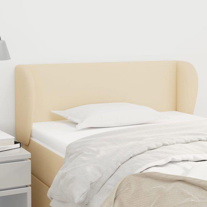 Maison Exclusive - Tête de lit avec oreilles Crème 93x23x78/88 cm Tissu