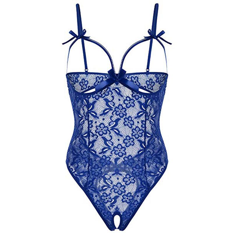 European and American new sex underwear, female lace sexy hollow open suspender sex suit